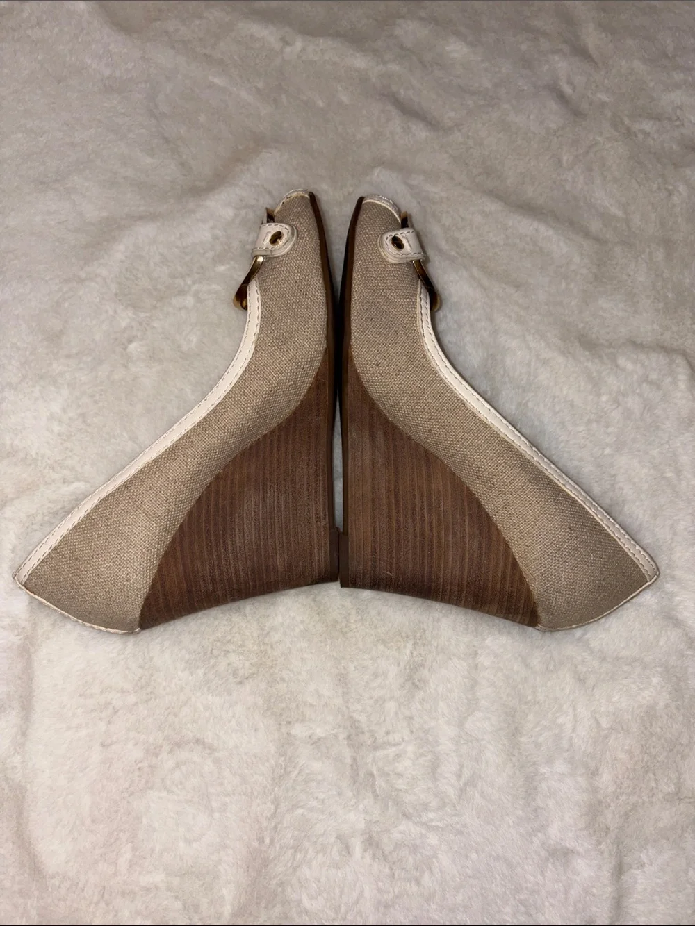 Tory Burch Peep Toe wedge size: 9